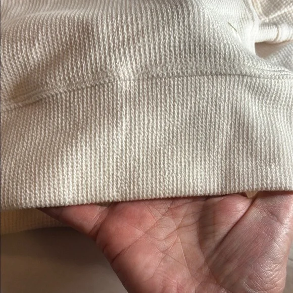 Tommy John Waffle Knit Hoodie in Pastel Parchment - Picture 7 of 13